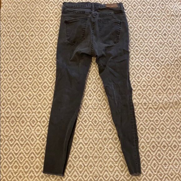 Black Madewell 9” High Rise Ripped Skinny Jeans - Picture 2 of 3